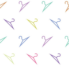 Simple hanger dynamic pattern. Seamless color pattern. Vector pattern