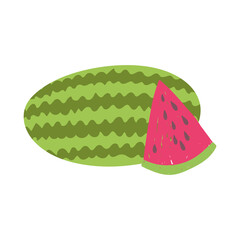 watermelon fruit fresh nutrition food isolated icon design white background