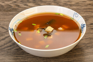 Japanese tradtitional Miso soup with tofu