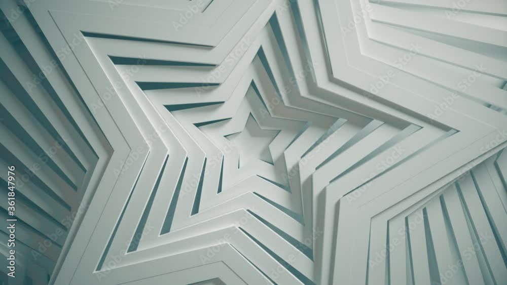 Poster abstract star pattern with offset effect and smooth white color. animation of white blank stars. abs