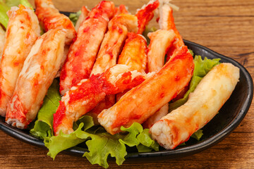 Natural luxury crab meat fillet