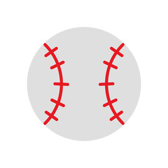 ball of baseball flat style icon design, Sport hobby competition and game theme Vector illustration