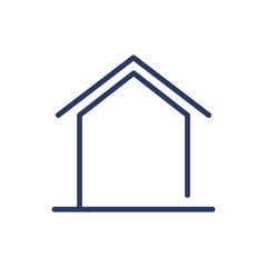 Home shape thin line icon. Family house, cottage, homepage isolated outline sign. Architecture, real estate, mortgage concept. Vector illustration symbol element for web design and apps