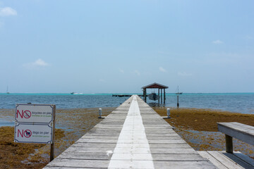 Never ending rustic dock painted white