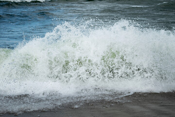 Big waves, storm on the Baltic