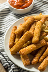 Homemade Deep Fried Fish Sticks and Fries