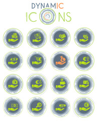 hand and money dynamic icons