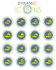 hand and money dynamic icons