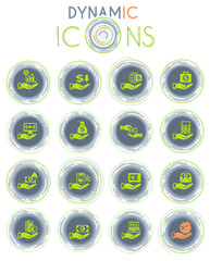 hand and money dynamic icons