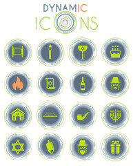 Hanukkah simply icons