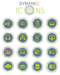 hi tech dynamic icons