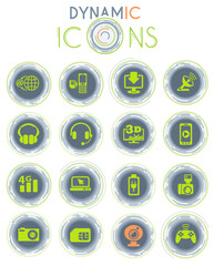 hi tech dynamic icons