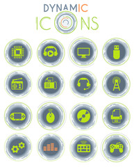 hi tech dynamic icons