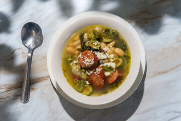 Mediterranean Olive Sausage Soup