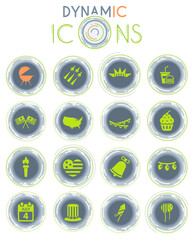 Independence day dynamic icons