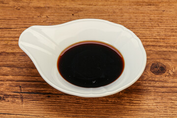 Asian soya sauce in the bowl