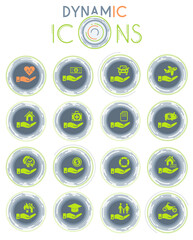 insurance hand dynamic icons