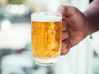 
Having a fresh beer at the window