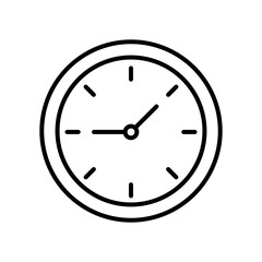 Clock line style icon design, Time tool watch second deadline measure countdown and object theme Vector illustration