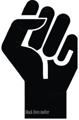 black lives matter vektor punch hand finger