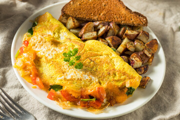 Homemade Veggie Omelette with Cheese