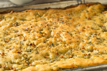 Homemade Garlic and Rosemary Focaccia Bread