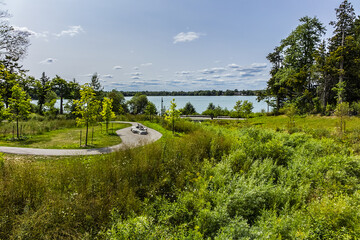 View of beautiful public Lake Wilcox Park. Park is 5.48 hectares of exceptional waterfront parkland...