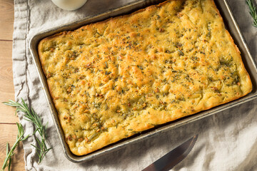 Homemade Garlic and Rosemary Focaccia Bread