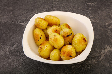 Roasted baby potato in the bowl