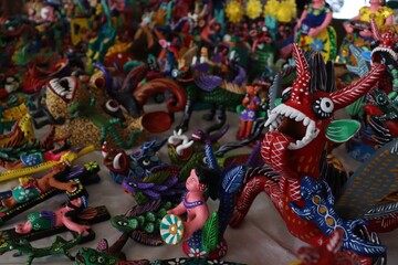 Traditional toys in Mexico called "Alebrijes"