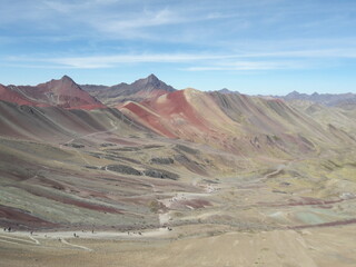 Rainbow Mountain Peru and surrounding landscape 2019