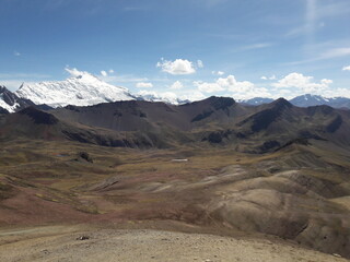 Rainbow Mountain Peru and surrounding landscape 2019