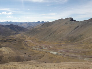 Rainbow Mountain Peru and surrounding landscape 2019