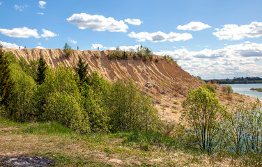 Fototapeta na wymiar Bornitsky quarry. The village of New Khinkolovo, Gatchinsky district, Leningrad region. Russia