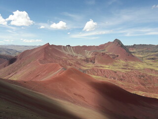 Rainbow Mountain Peru and surrounding landscape 2019