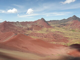 Rainbow Mountain Peru and surrounding landscape 2019