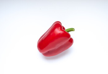 red bell pepper on white background