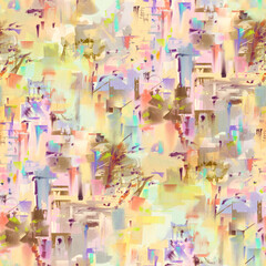 Abstract landscape. Seamless pattern