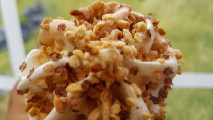 Cornet de glace praline vanille