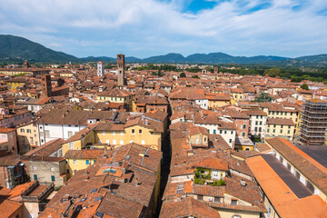 Naklejka premium Roofs of Lucca, Toscana, Italy