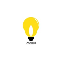 nature bulb illustration logo vector design