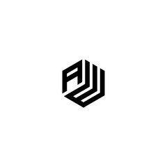 AW WA Initial logo template vector