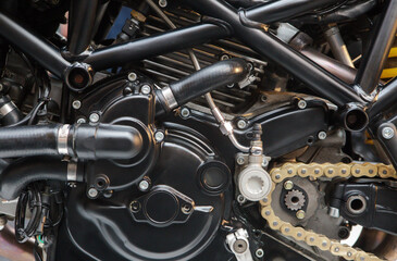 Fototapeta na wymiar motor bike engine