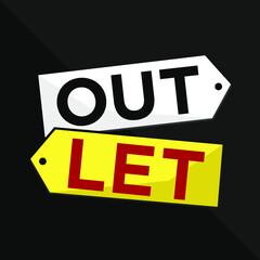 Outet store abstract vector