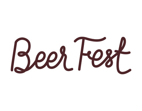 Beer fest text design, Pub alcohol bar brewery drink ale and lager theme Vector illustration