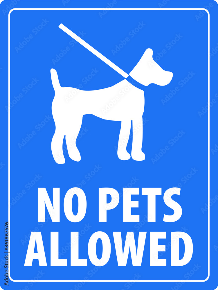 Wall mural No pets allowed warning sign vector