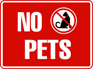 No pets allowed warning sign vector