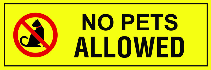 No pets allowed warning sign vector