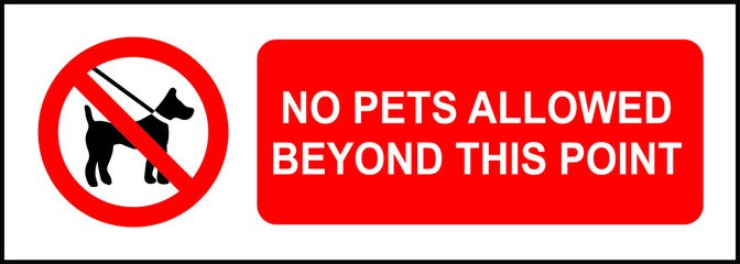 No pets allowed warning sign vector