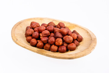 Hazelnut nuts, organic dry fruit - Corylus avellana.